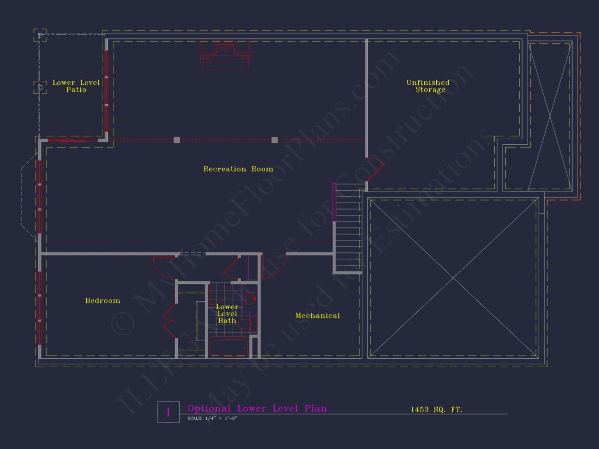 Spacious house Plan with 4 Elevations and 1.5 Story Designs
