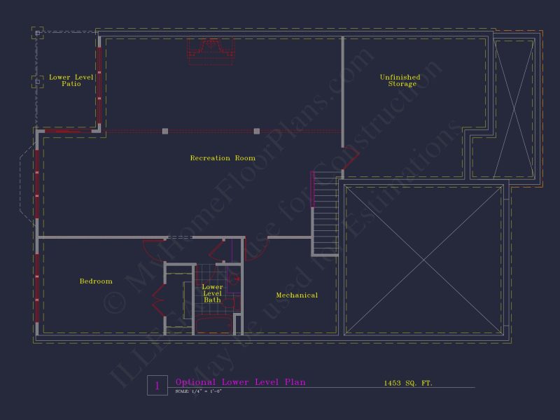 Spacious house Plan with 4 Elevations and 1.5 Story Designs