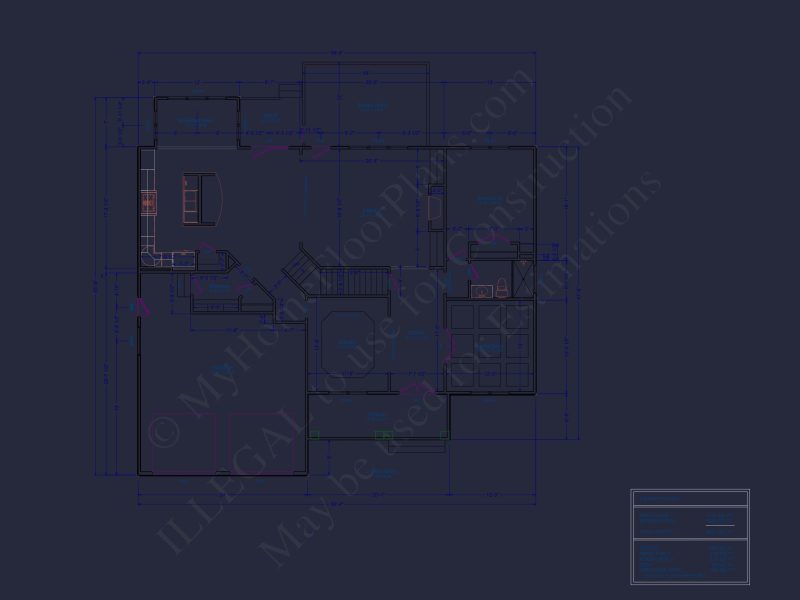 Spacious house Plan with 5 Bedrooms, CAD Blueprint Designs