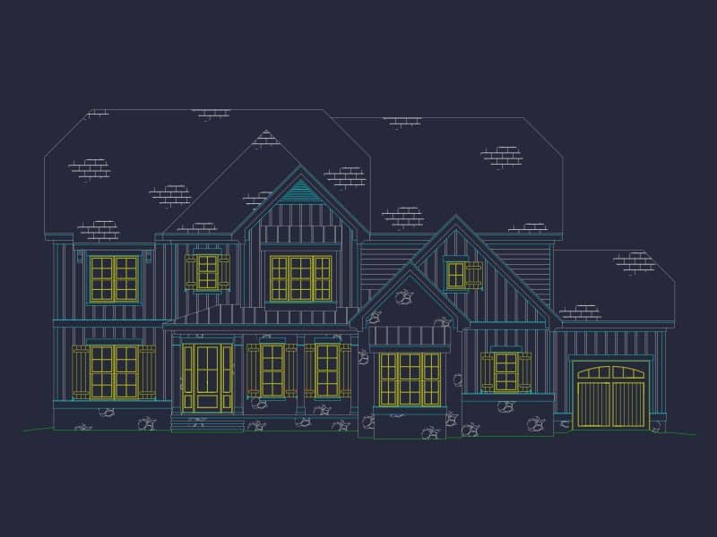 Spacious house Plan with 5 Beds, 4.5 Baths, and Modern Blueprint