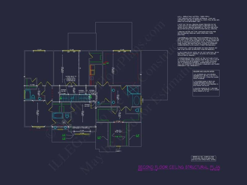 Spacious house Plan with 5 Beds, 4.5 Baths, and Modern Blueprint