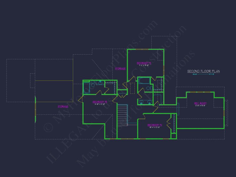 Spacious house Plan with Blueprint and CAD Designs