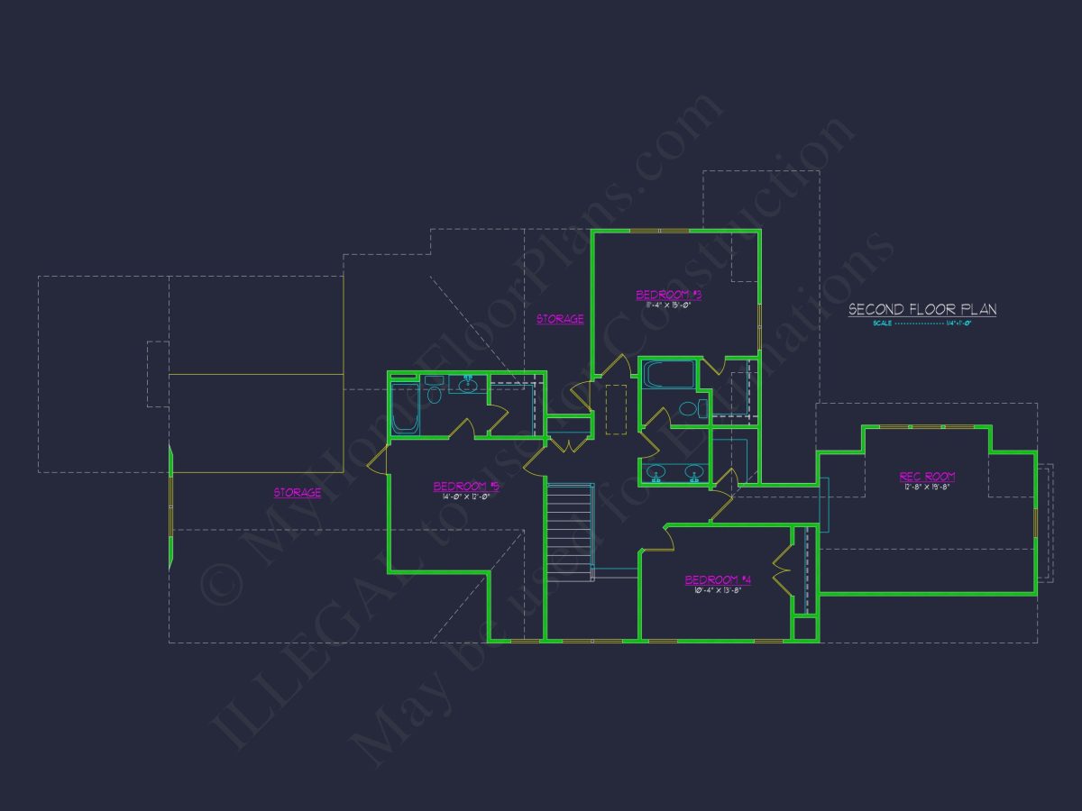 Spacious house Plan with CAD Blueprints & Modern Designs
