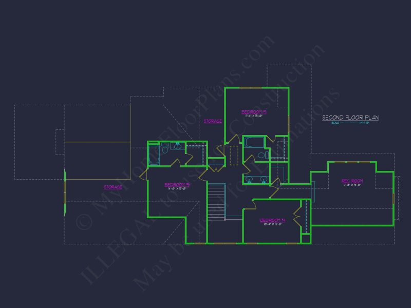 Spacious house Plan with CAD Blueprints & Modern Designs