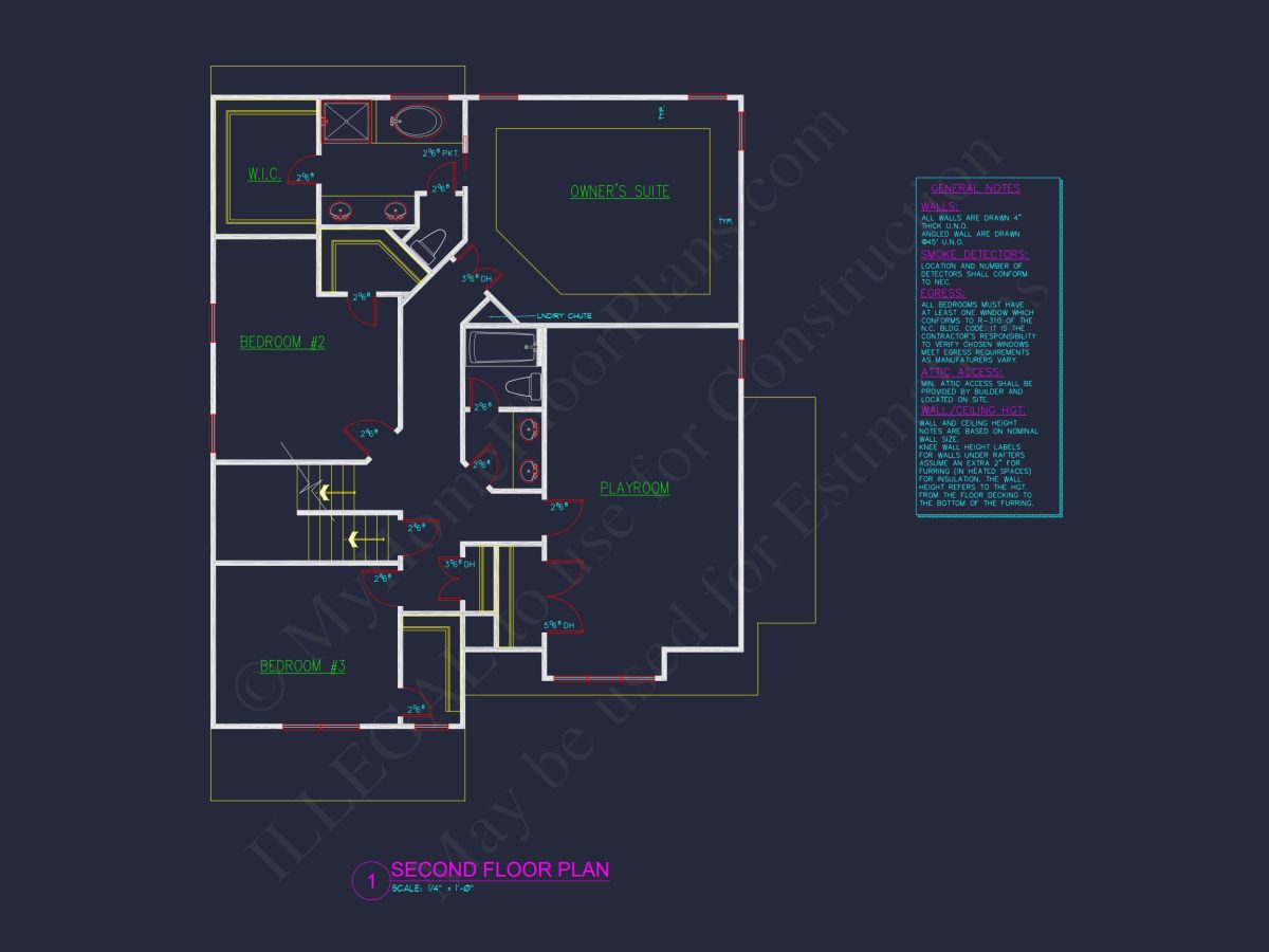 Spacious house Plan with CAD Floor Designs and Blueprint