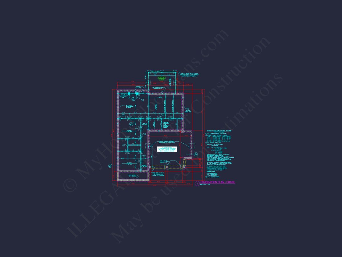 Spacious house Plan with CAD Floor Designs and Blueprint
