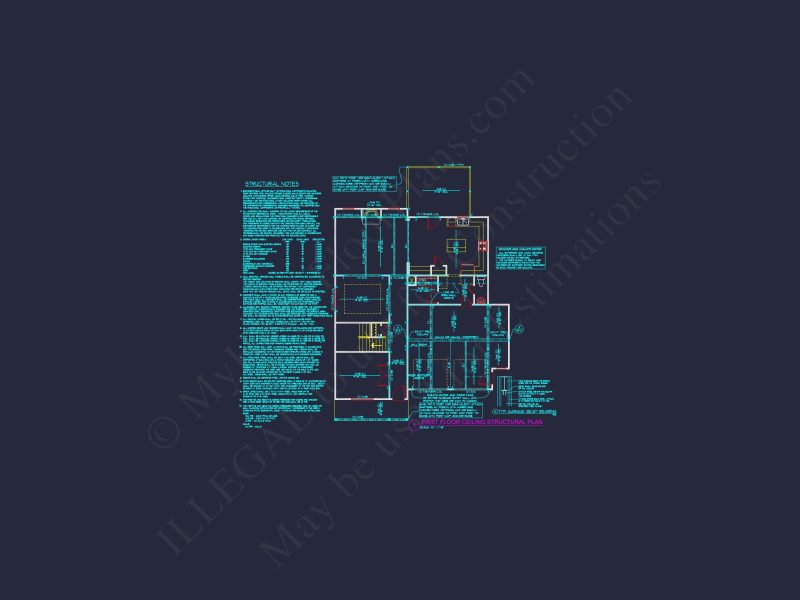 Spacious house Plan with CAD Floor Designs and Blueprint