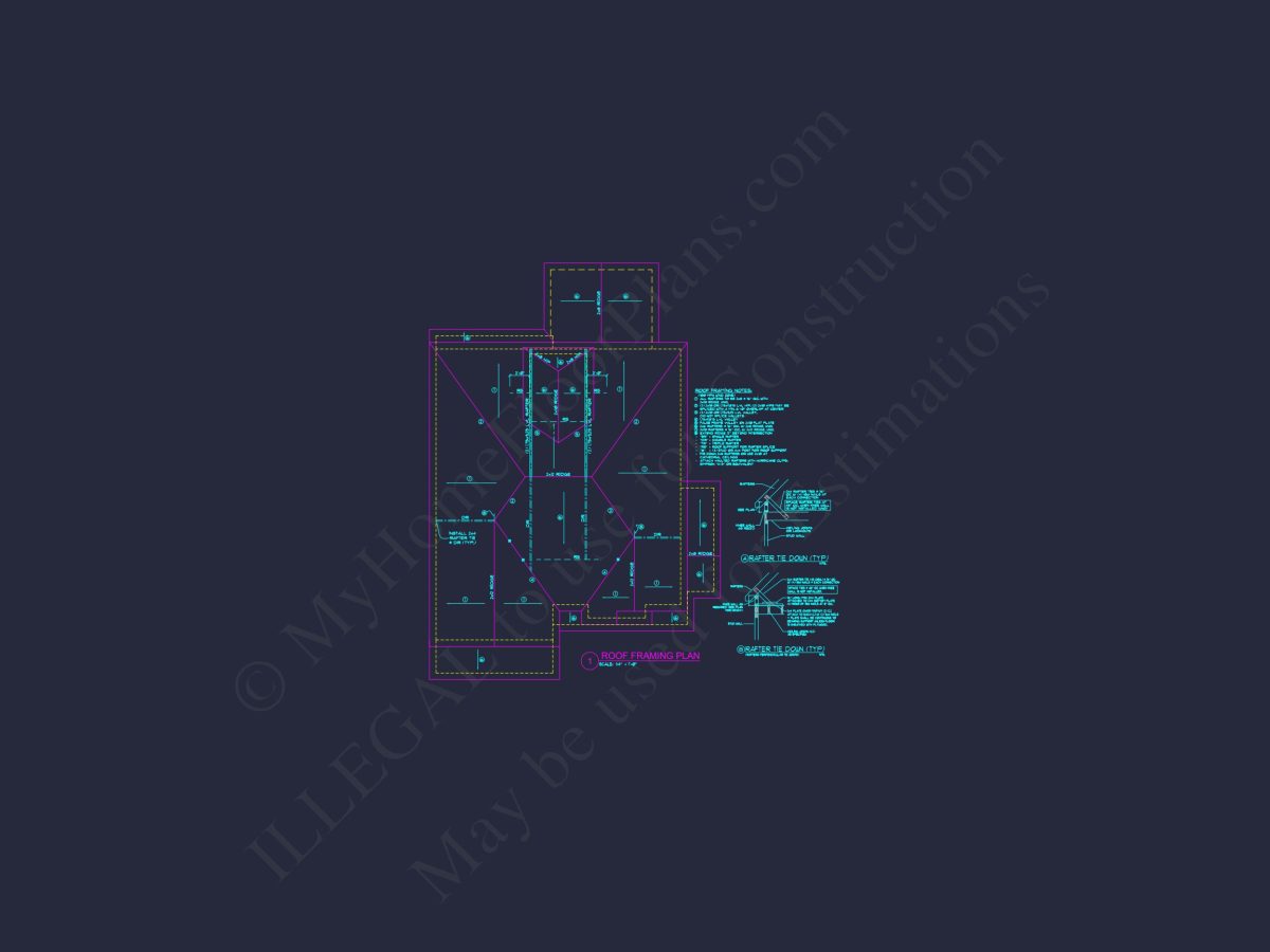 Spacious house Plan with CAD Floor Designs and Blueprint