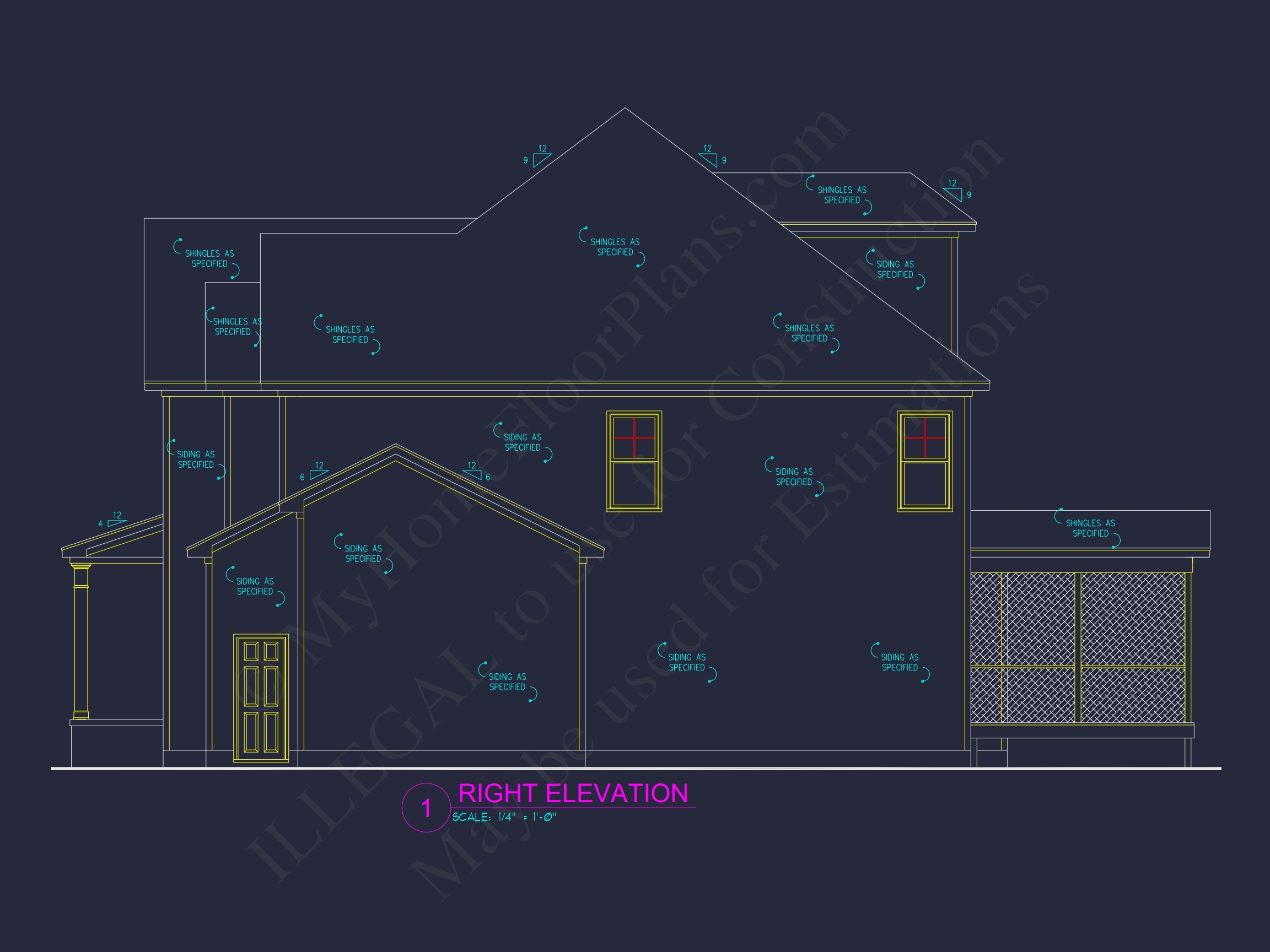 Spacious Home Plan with CAD Floor Designs and Blueprint