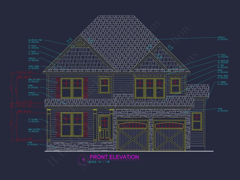 Spacious house Plan with CAD Floor Designs and Blueprint