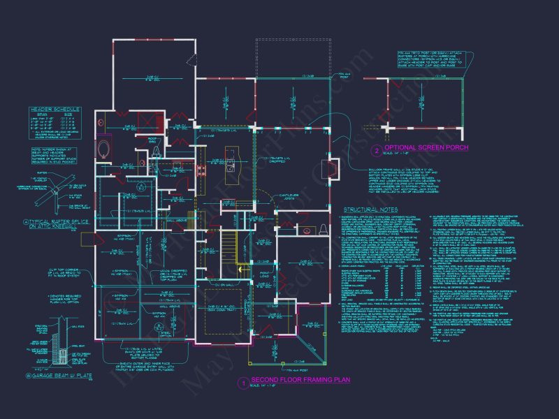 Spacious house Plan with Detailed CAD Architecture and Designs