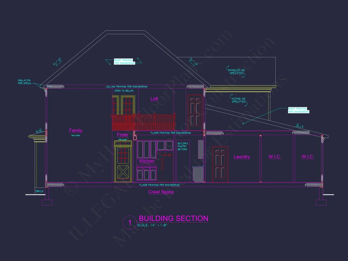 Spacious house Plan with Detailed CAD Architecture and Designs