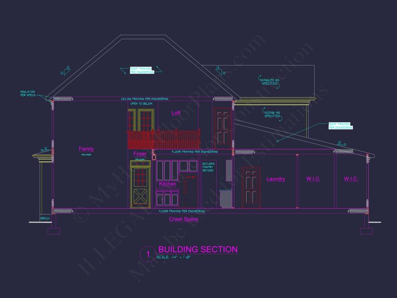 Spacious house Plan with Detailed CAD Architecture and Designs