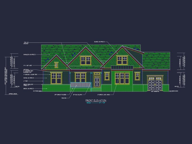 Spacious house Plan with Detailed CAD Designs and Floor Blueprint