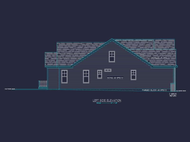 Spacious house Plan with Detailed CAD Designs and Floor Blueprint