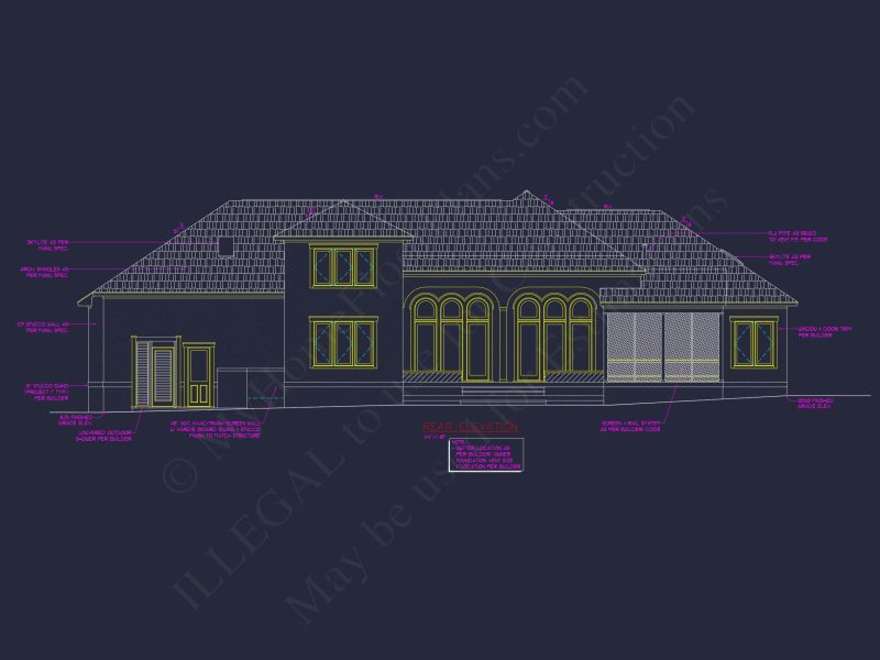 Spacious house Plan with Detailed Floor Plan and CAD Designs