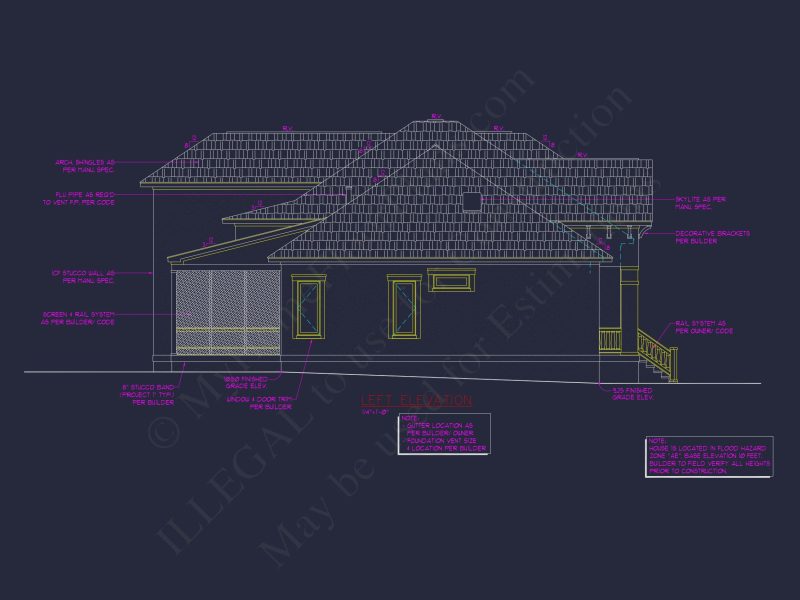 Spacious house Plan with Detailed Floor Plan and CAD Designs
