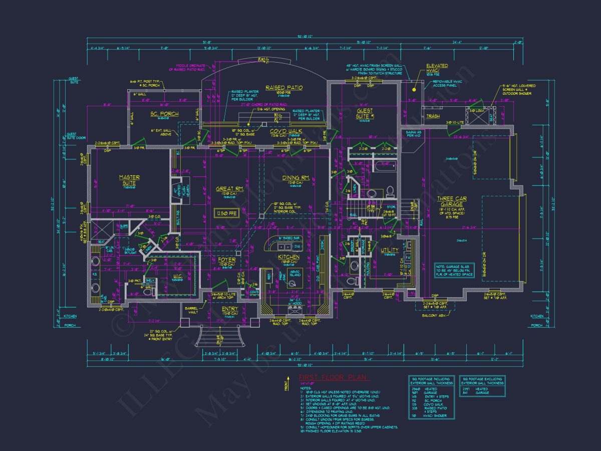 Spacious house Plan with Detailed Floor Plan and CAD Designs