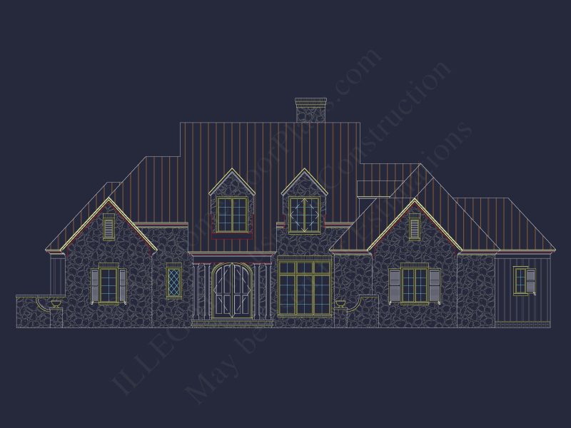 Spacious house Plan with Elegant CAD Designs