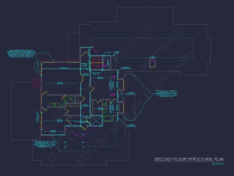 Spacious house Plan with Elegant CAD Designs