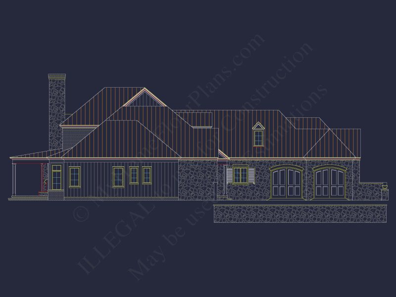 Spacious house Plan with Elegant CAD Designs