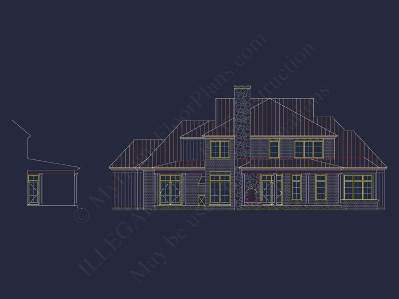 Spacious house Plan with Elegant CAD Designs