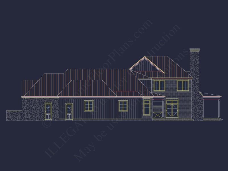 Spacious house Plan with Elegant CAD Designs