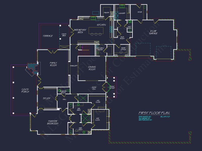 Spacious house Plan with Elegant CAD Designs