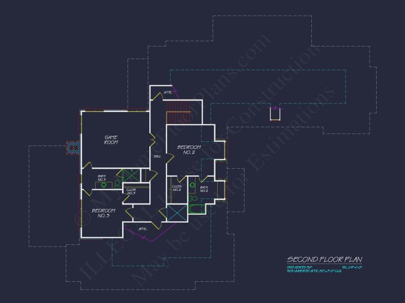 Spacious house Plan with Elegant CAD Designs