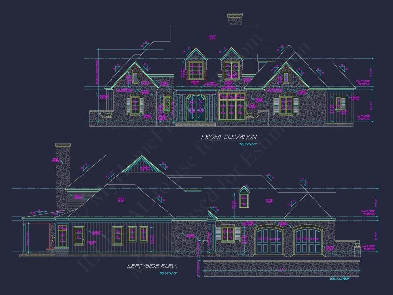 Spacious house Plan with Elegant CAD Designs