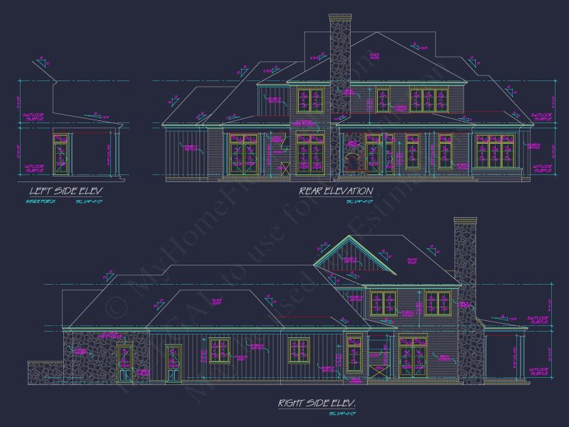 Spacious house Plan with Elegant CAD Designs
