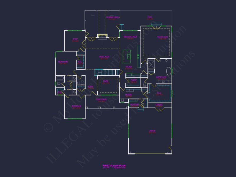 Spacious house Plan with Floor Plan & CAD Architecture Designs