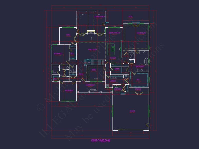 Spacious house Plan with Floor Plan & CAD Architecture Designs