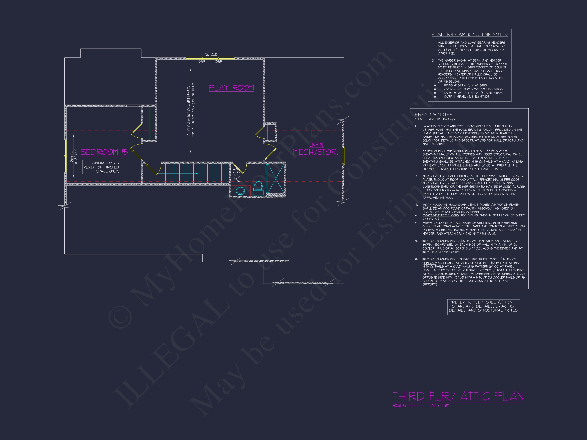 Spacious Home Plan with Floor Plan and CAD Designs