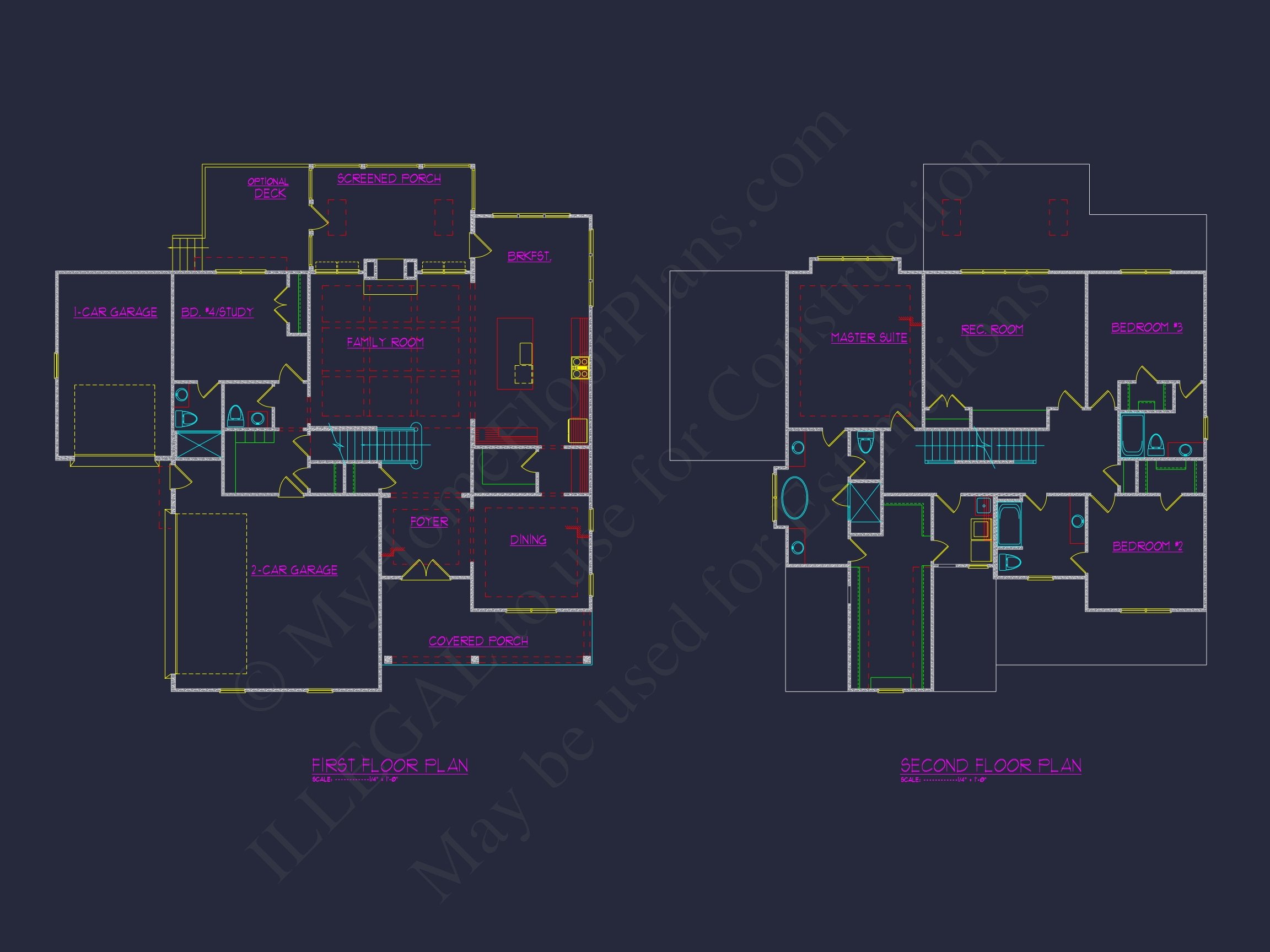 Spacious Home Plan with Floor Plan and CAD Designs