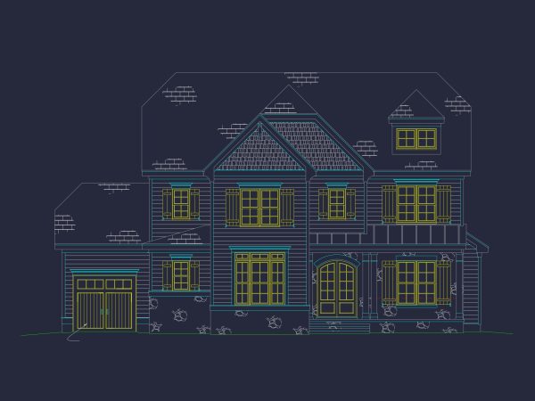 Spacious house Plan with Modern CAD Designs and Blueprint