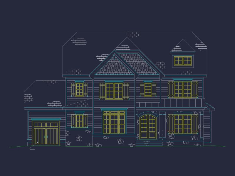Spacious house Plan with Modern CAD Designs and Blueprint