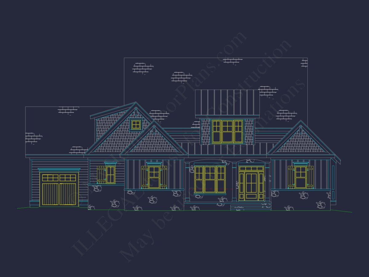Spacious house Plan with Stunning CAD Floor Plan Designs