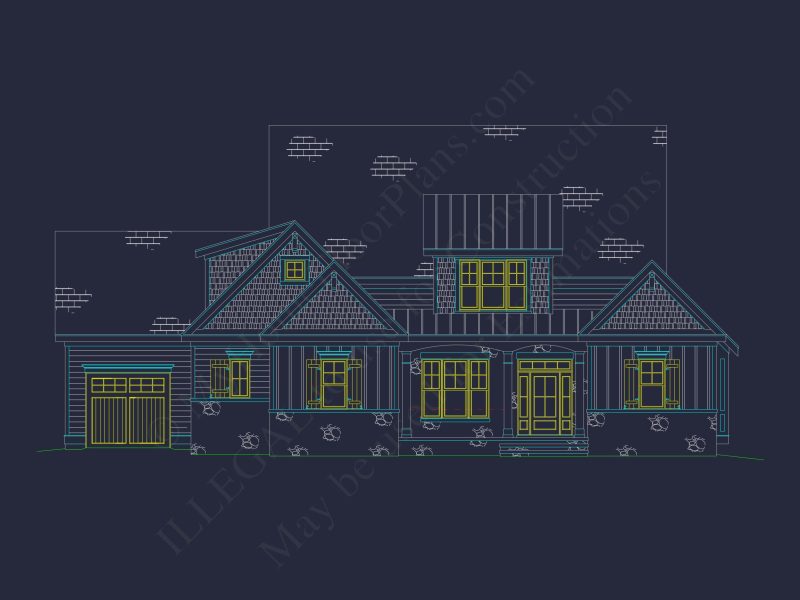 Spacious house Plan with Stunning CAD Floor Plan Designs