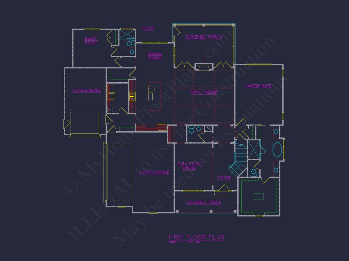 Spacious house Plan with Stunning CAD Floor Plan Designs