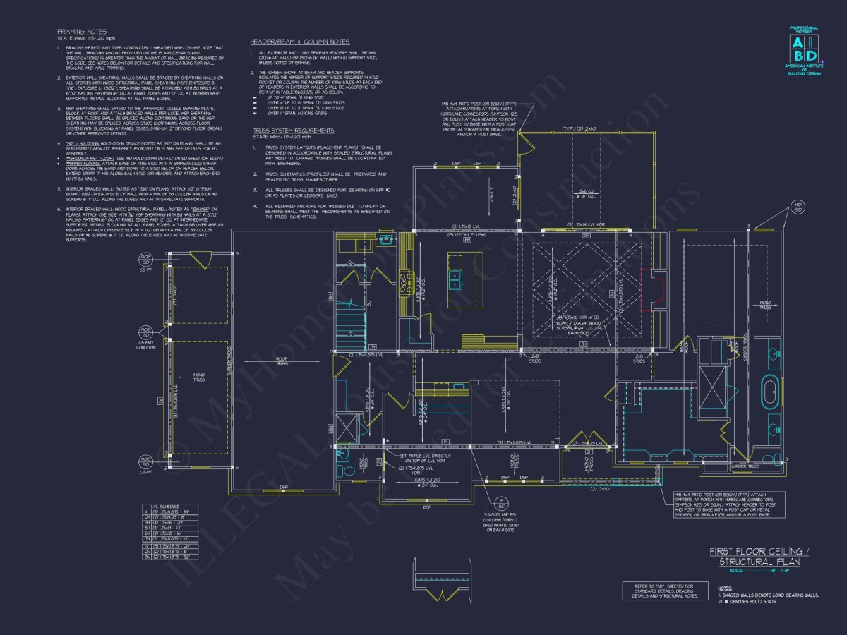 Spacious house Plan with Two Floors & CAD Blueprint Designs