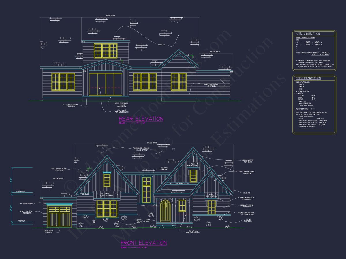 Spacious house Plan with Vaulted Ceilings, CAD Designs & Blueprint