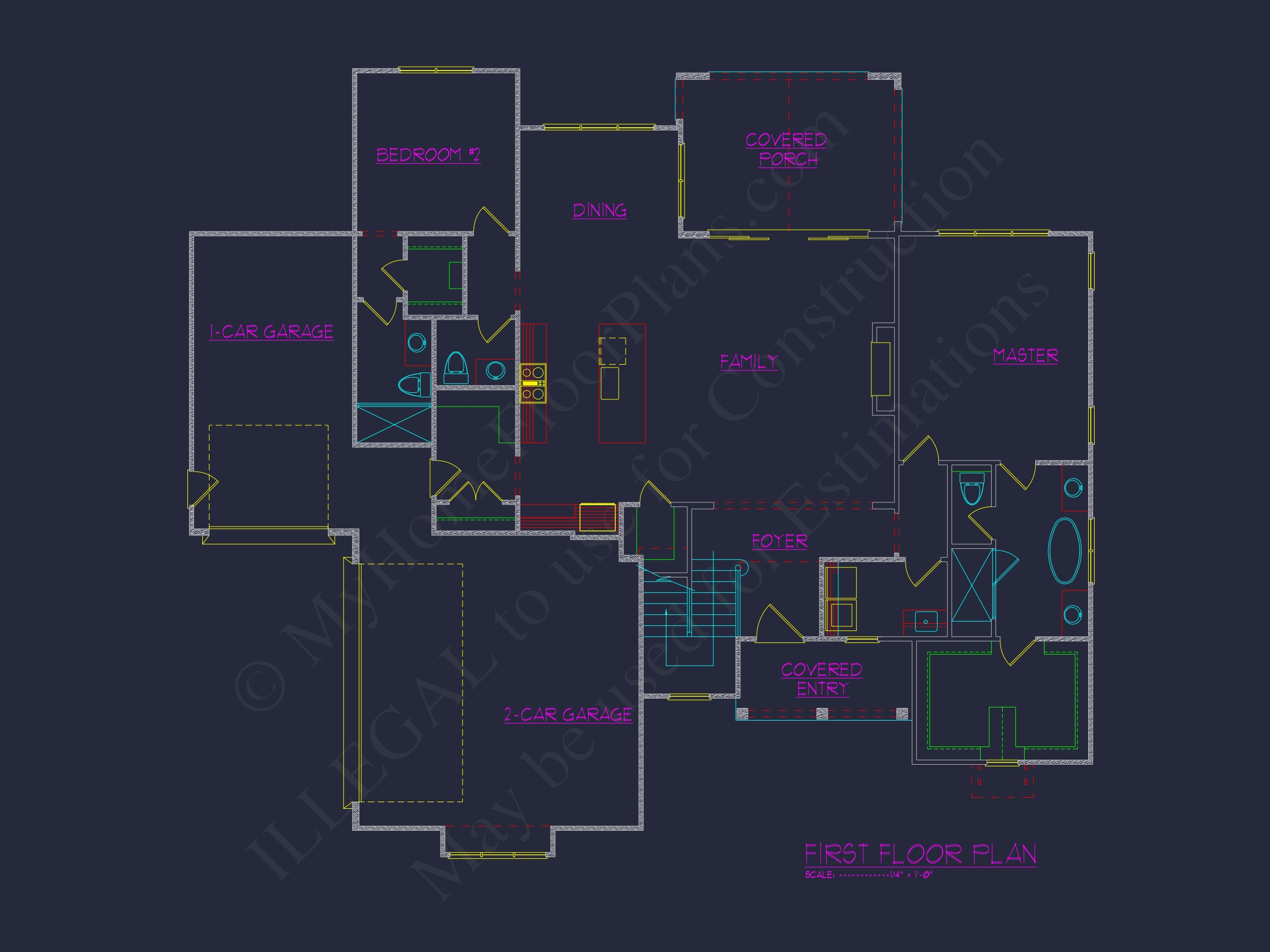 Spacious Home Plan with Vaulted Ceilings,CAD Designs & Blueprint