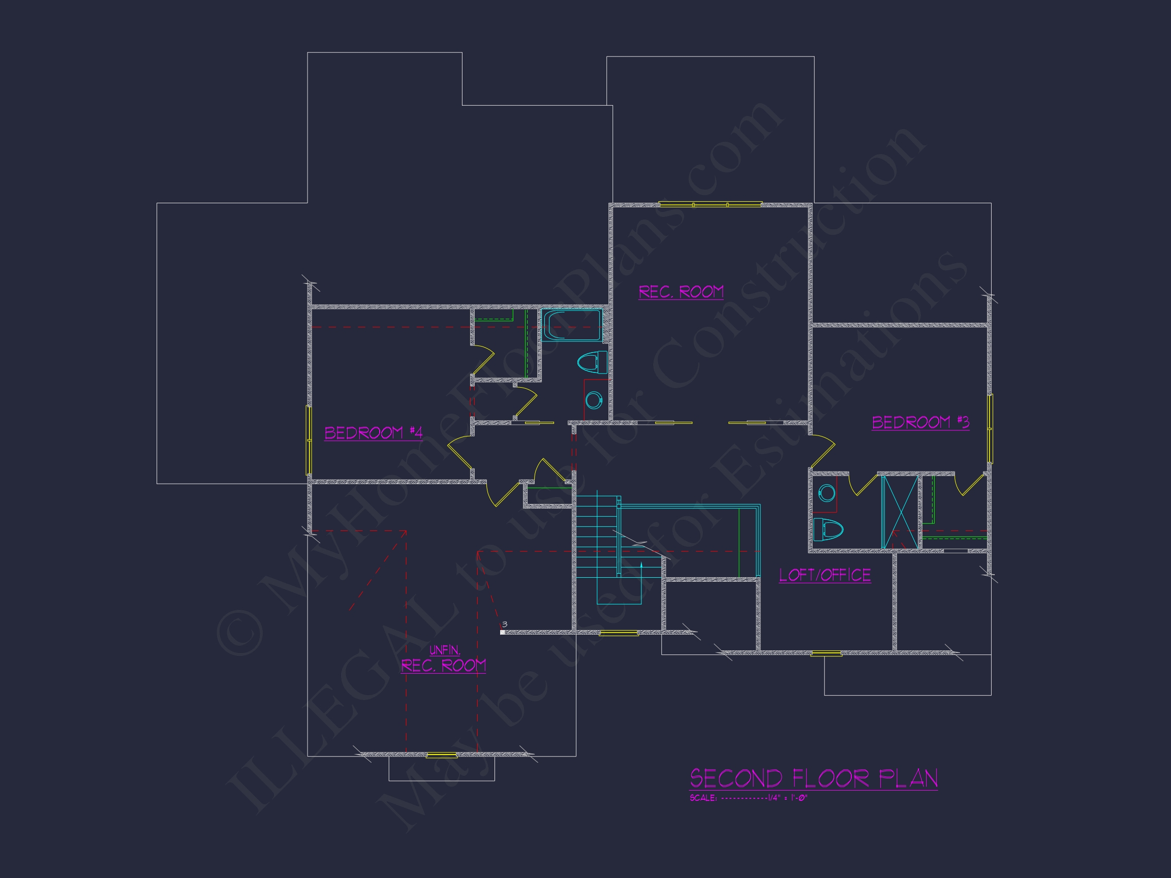 Spacious Home Plan with Vaulted Ceilings,CAD Designs & Blueprint