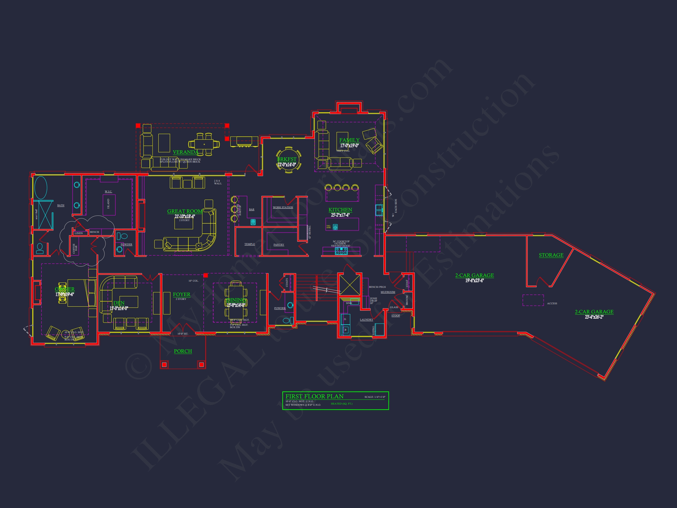 Spacious Luxury Home Plan with 2-Story Design & CAD Blueprints