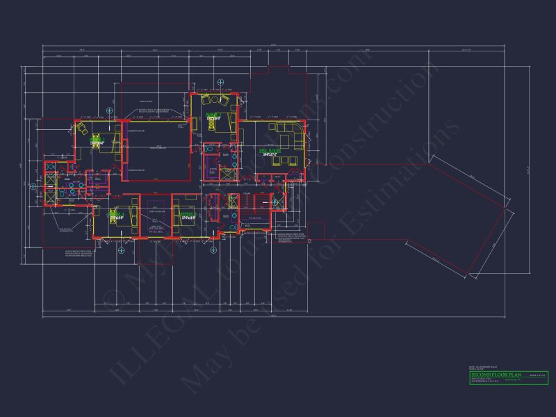 Spacious Luxury house Plan with 2-Story Design & CAD Blueprints