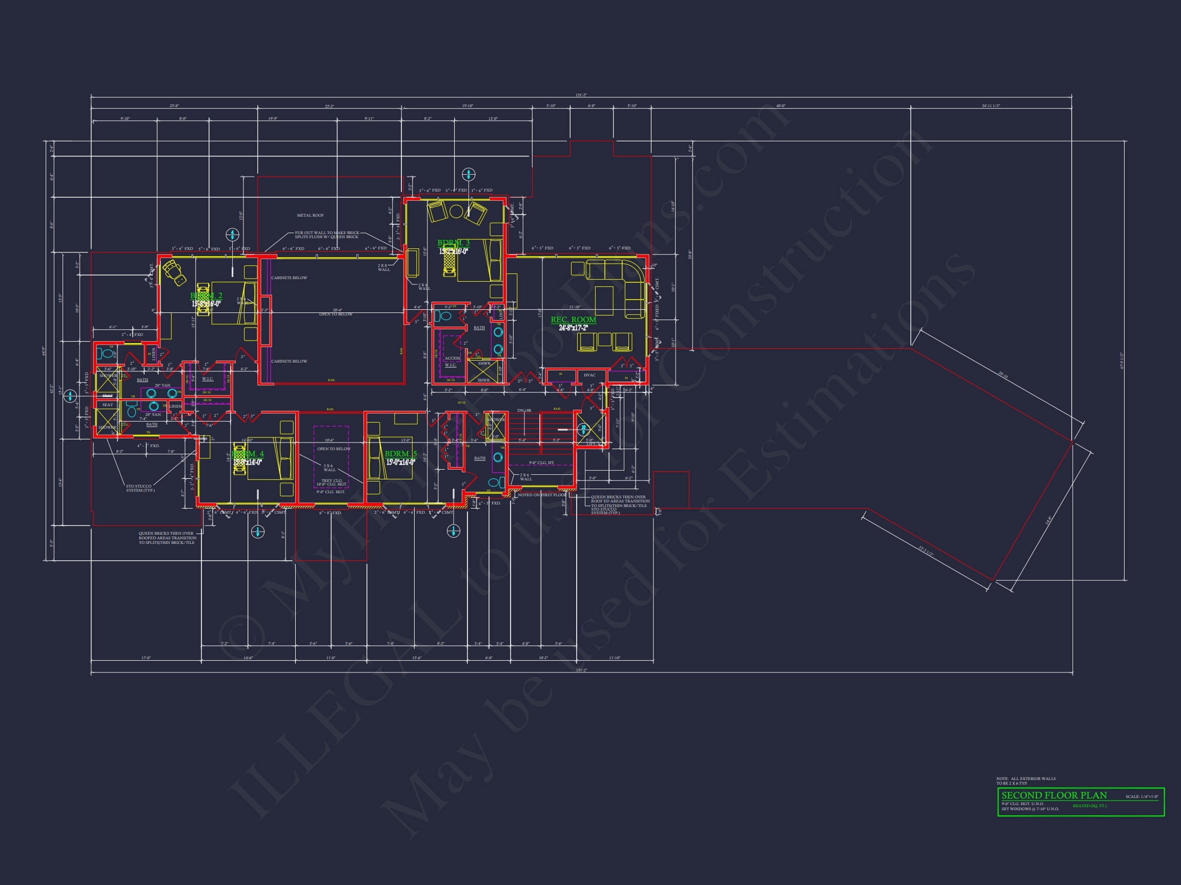 Spacious Luxury Home Plan with 2-Story Design & CAD Blueprints