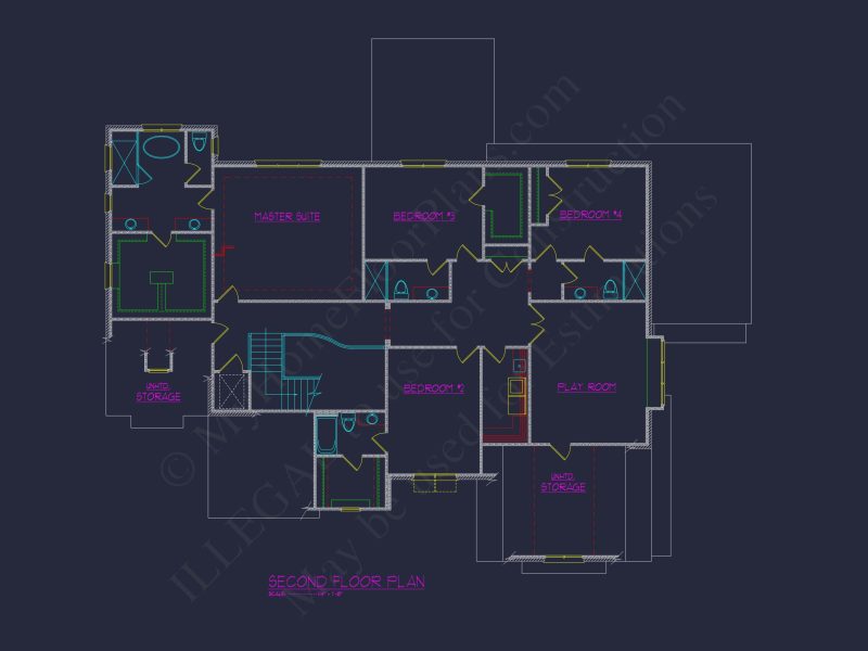 Spacious Luxury house Plan with CAD Architecture and Designs