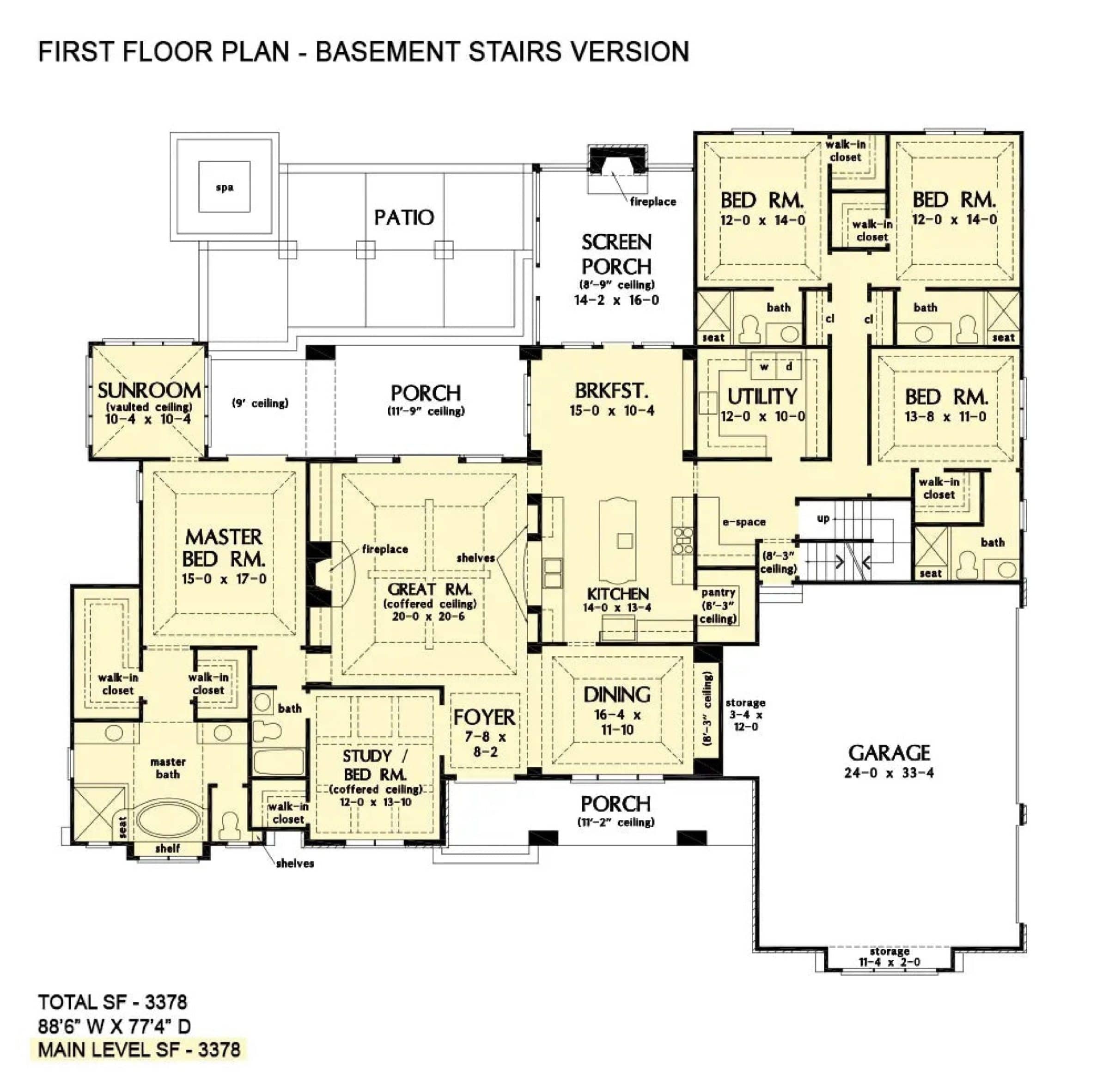 Spacious Modern Craftsman house Plan with 5 Bedroom Design