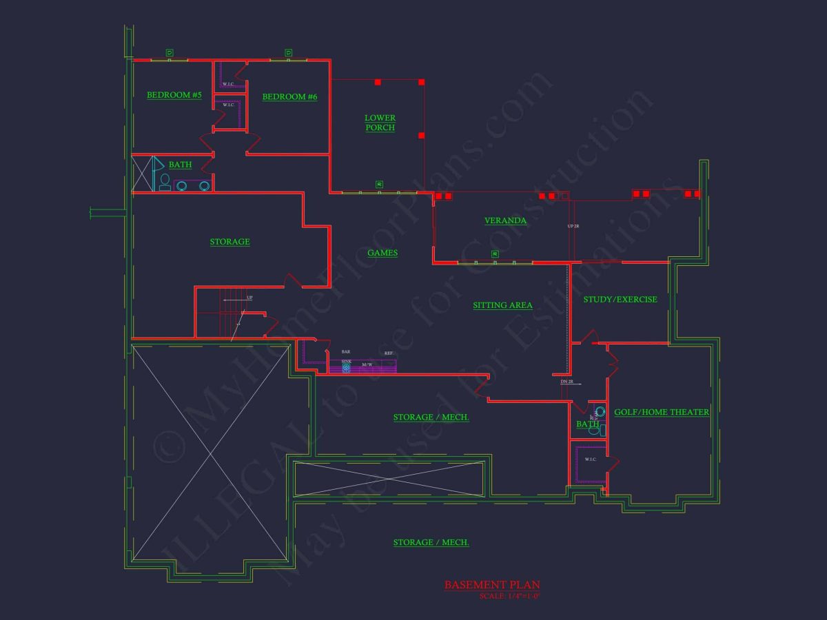 Spacious Modern Craftsman house Plan with 5 Bedroom Design